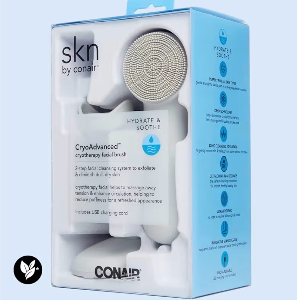 SKN by Conair CryoAdvanced Cryotherapy Facial Brush Electric Brush New In Box